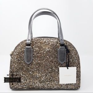 Kate spade laurel way mini Reiley gunmetal satchel